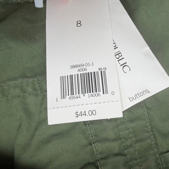 Banana Republic Cotton Green‎ Bermuda Shorts Vintage Preppy Size 8 - Picture 7 of 9